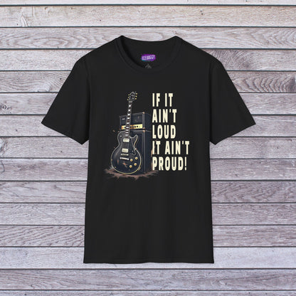 Guitar Amp Image and Slogan Unisex Softstyle T-Shirt