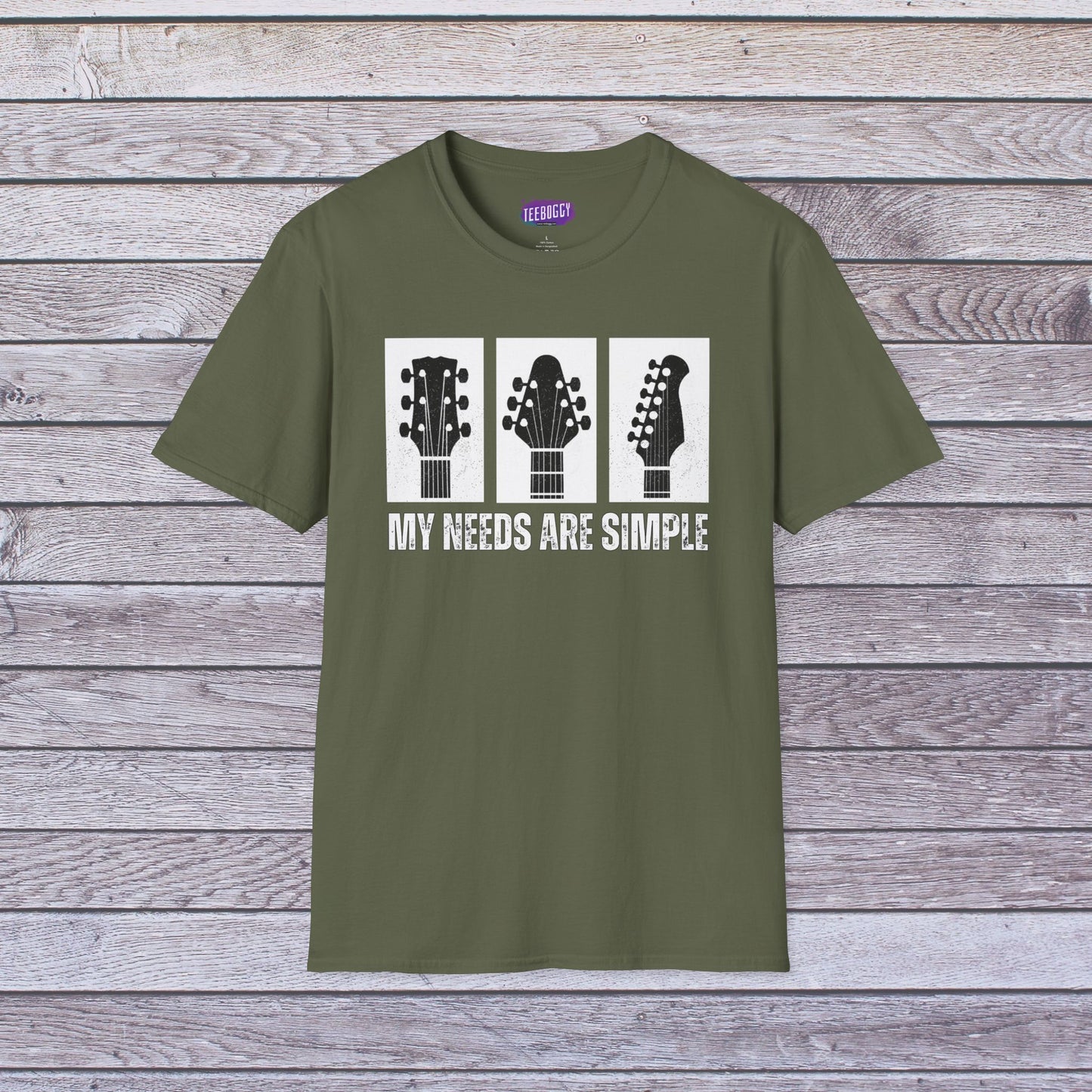 Guitar Headstocks T-Shirt - My Needs Are Simple