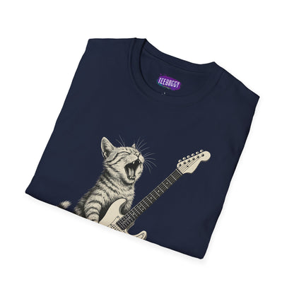 Cat Rock Unisex T-Shirt - Hell Yeah Guitarist Tee