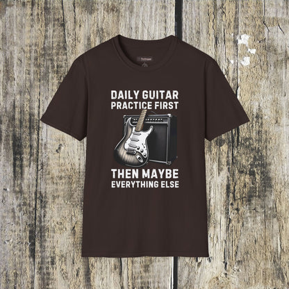 Daily Guitar Practice First T-Shirt — Rock Guitar & Amp Design