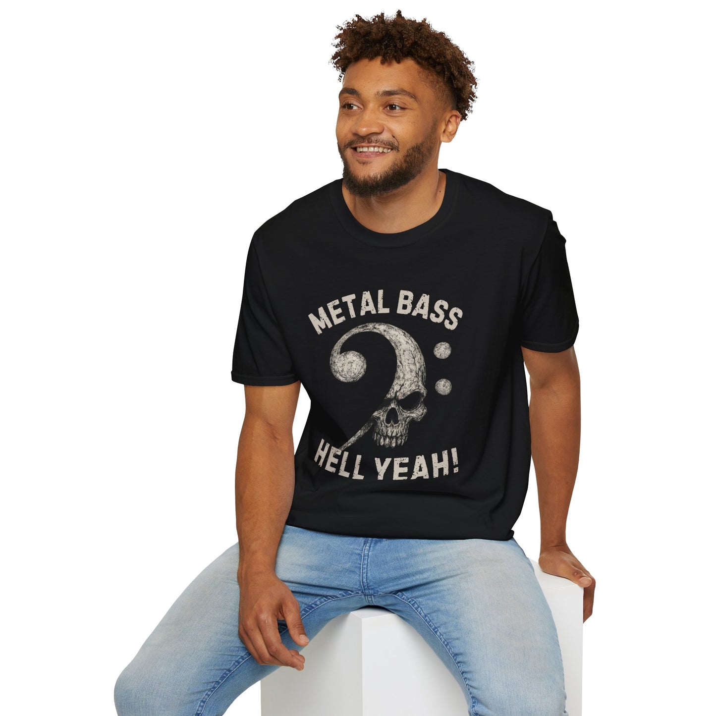 Metal Bass Skull T-Shirt — "Metal Bass, Hell Yeah!"