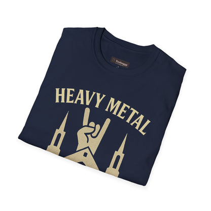 Heavy Metal Church T-Shirt — Fist Emblem Tee for Metal Fans