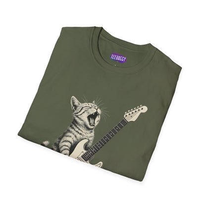 Cat Rock Unisex T-Shirt - Hell Yeah Guitarist Tee