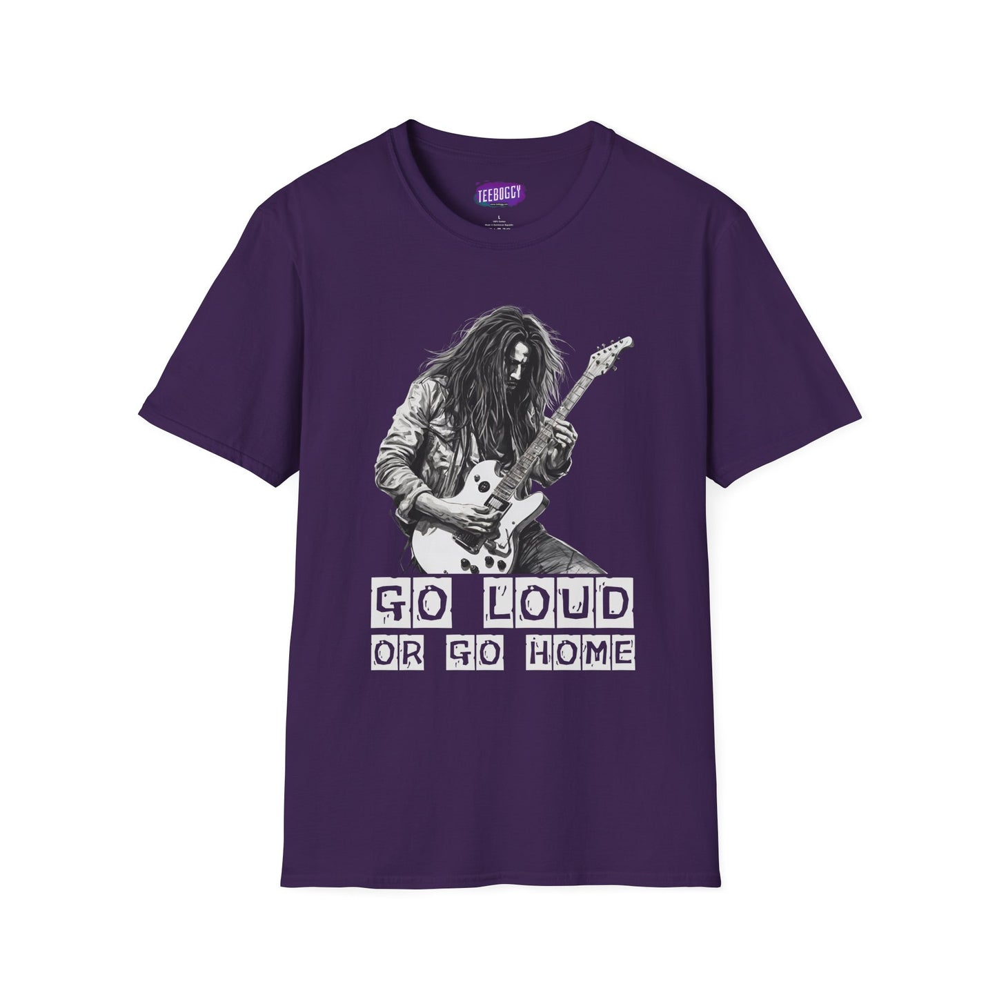 Guitarist Shredding Unisex T-Shirt - 'Go Loud or Go Home'