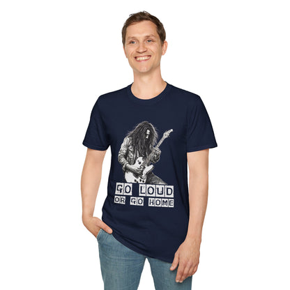Rock Guitar T-Shirt — "Go Louid or Go Home" Graphic Tee