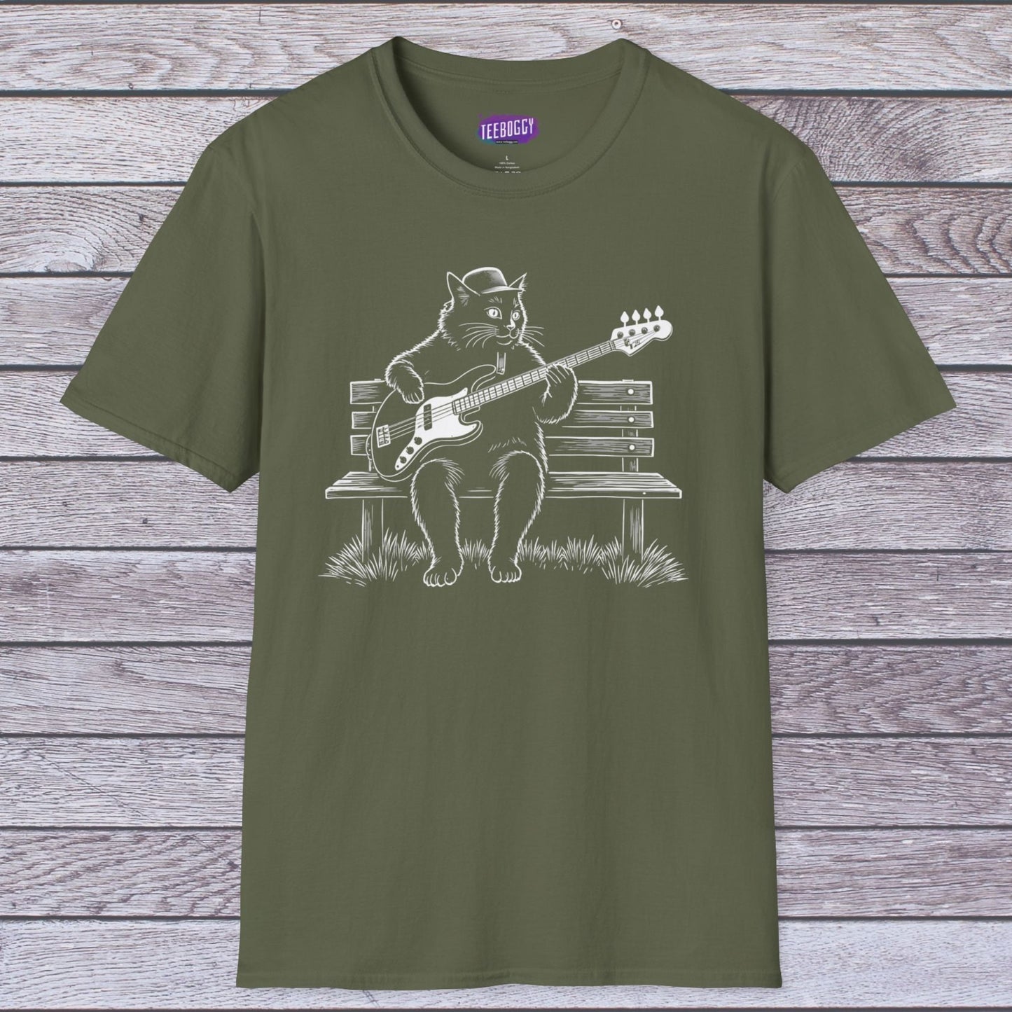 Cat Bass Guitar T-Shirt