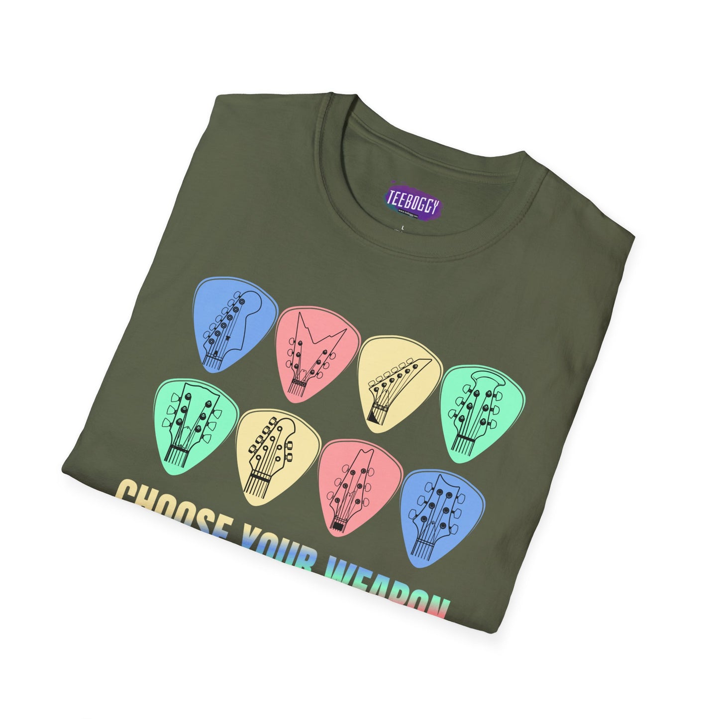 Guitar Plectrum T-Shirt - Choose Your Weapon