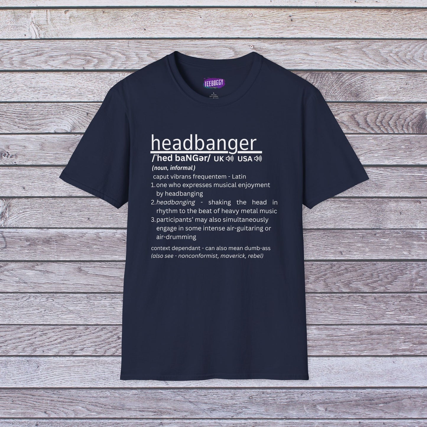 Headbanger T-Shirt - Dictionary Definition Fun Tee