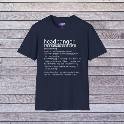 Headbanger T-Shirt - Dictionary Definition Fun Tee