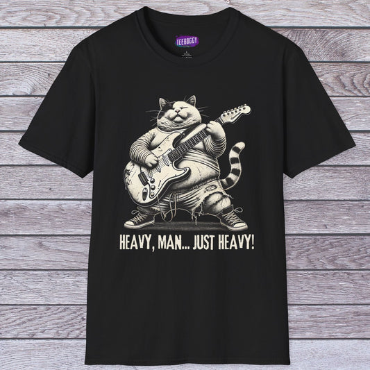 Cat Guitar Unisex T-Shirt - Heavy, Man... Just Heavy!