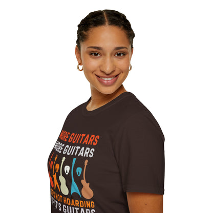 More Guitars, More Guitars T-Shirt — "It's Not Hoarding If It's Guitars" Guitar Shapes Tee