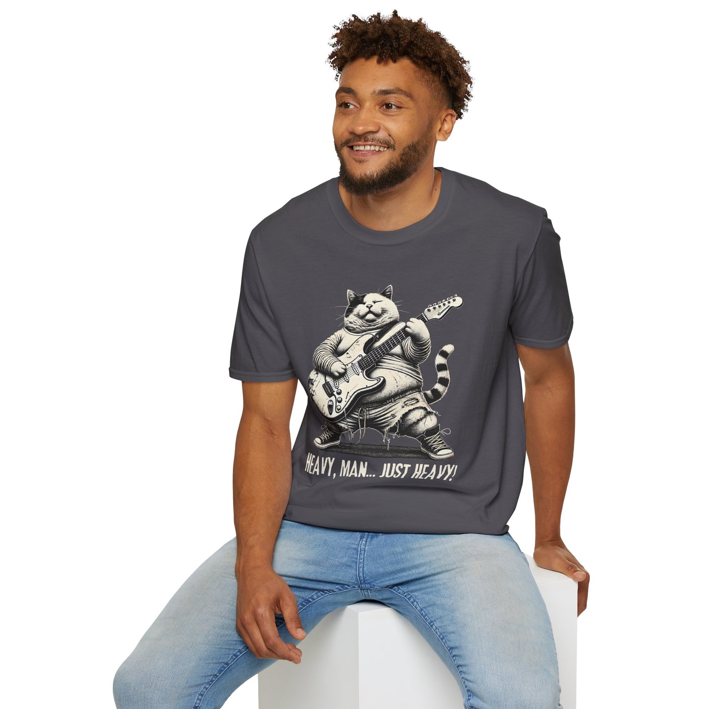 Cat Guitar Unisex T-Shirt - Heavy, Man... Just Heavy!