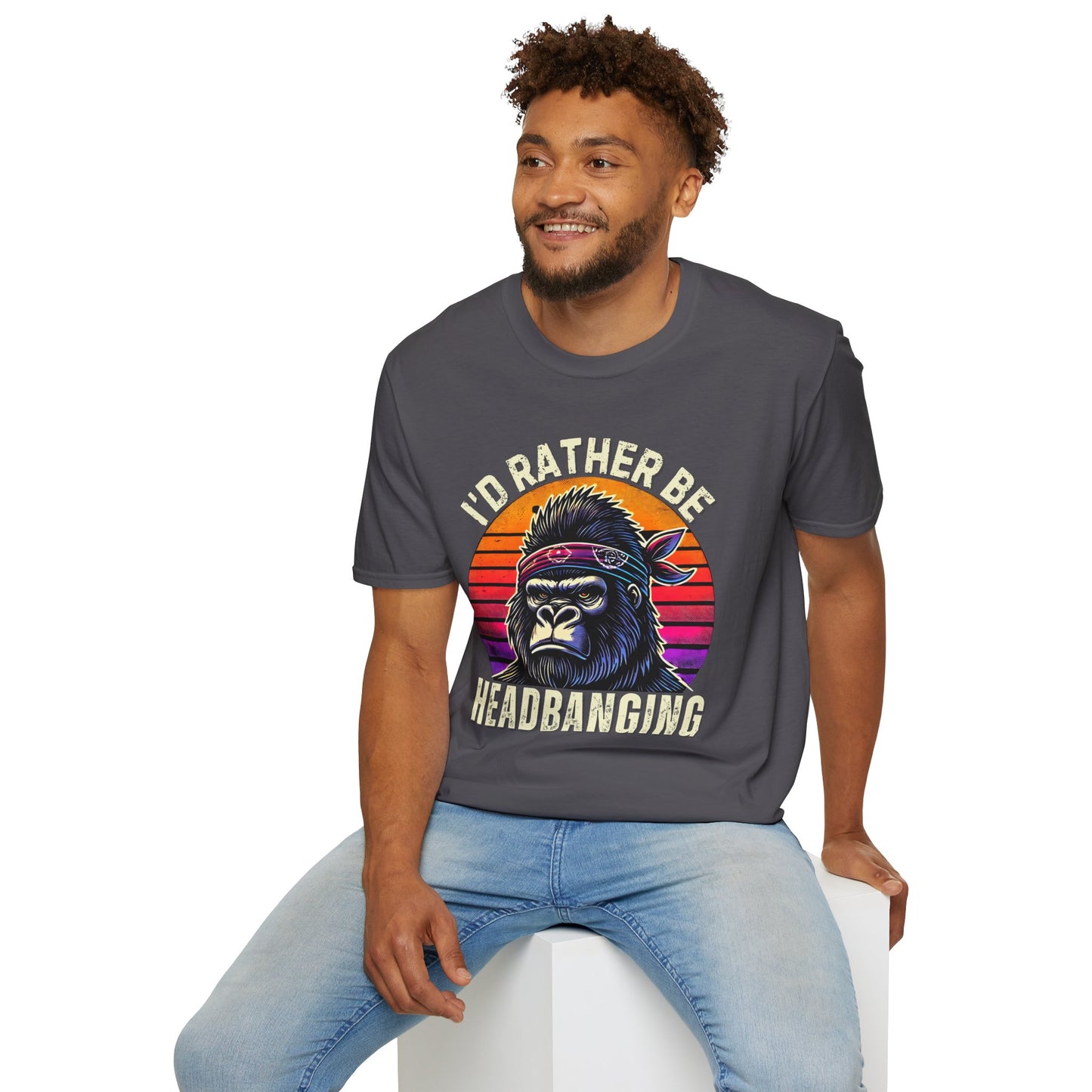 Graphic T-Shirt for Music Lovers - I'd Rather Be Headbanging