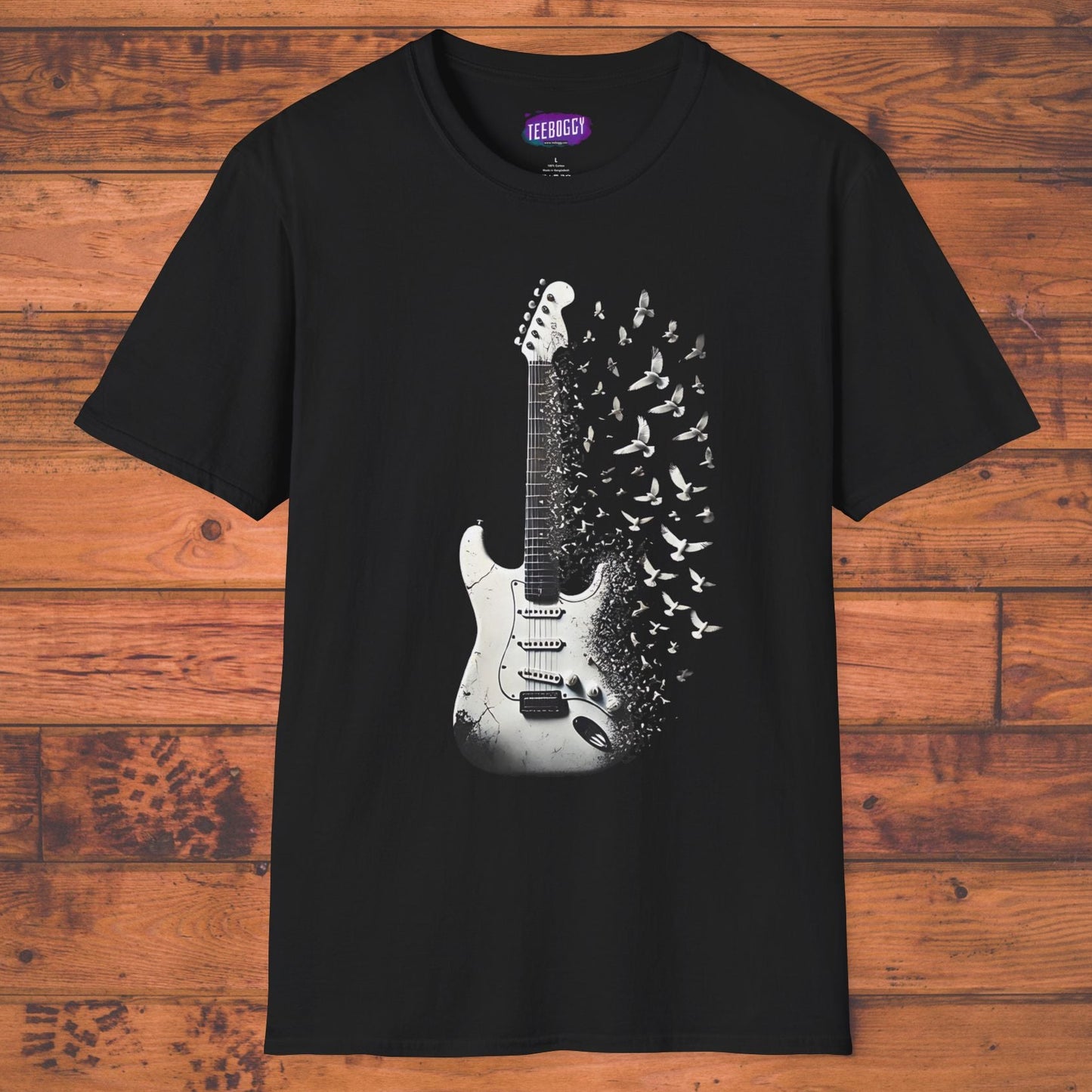 Rock Guitar Birds T-Shirt