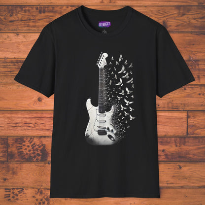 Rock Guitar Birds T-Shirt