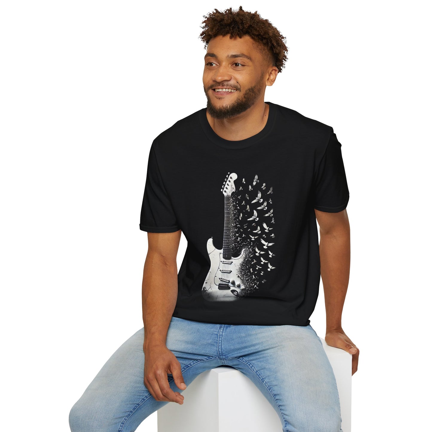 Rock Guitar Birds T-Shirt