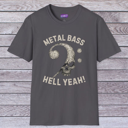Metal Bass Skull T-Shirt — "Metal Bass, Hell Yeah!"