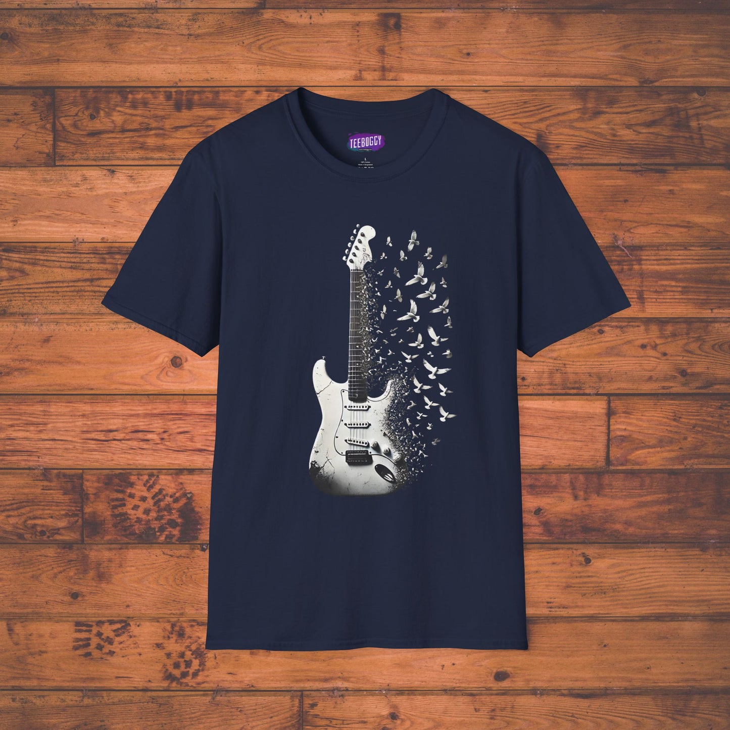 Rock Guitar Birds T-Shirt