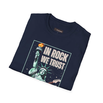 In Rock We Trust - Statue of Liberty T-Shirt