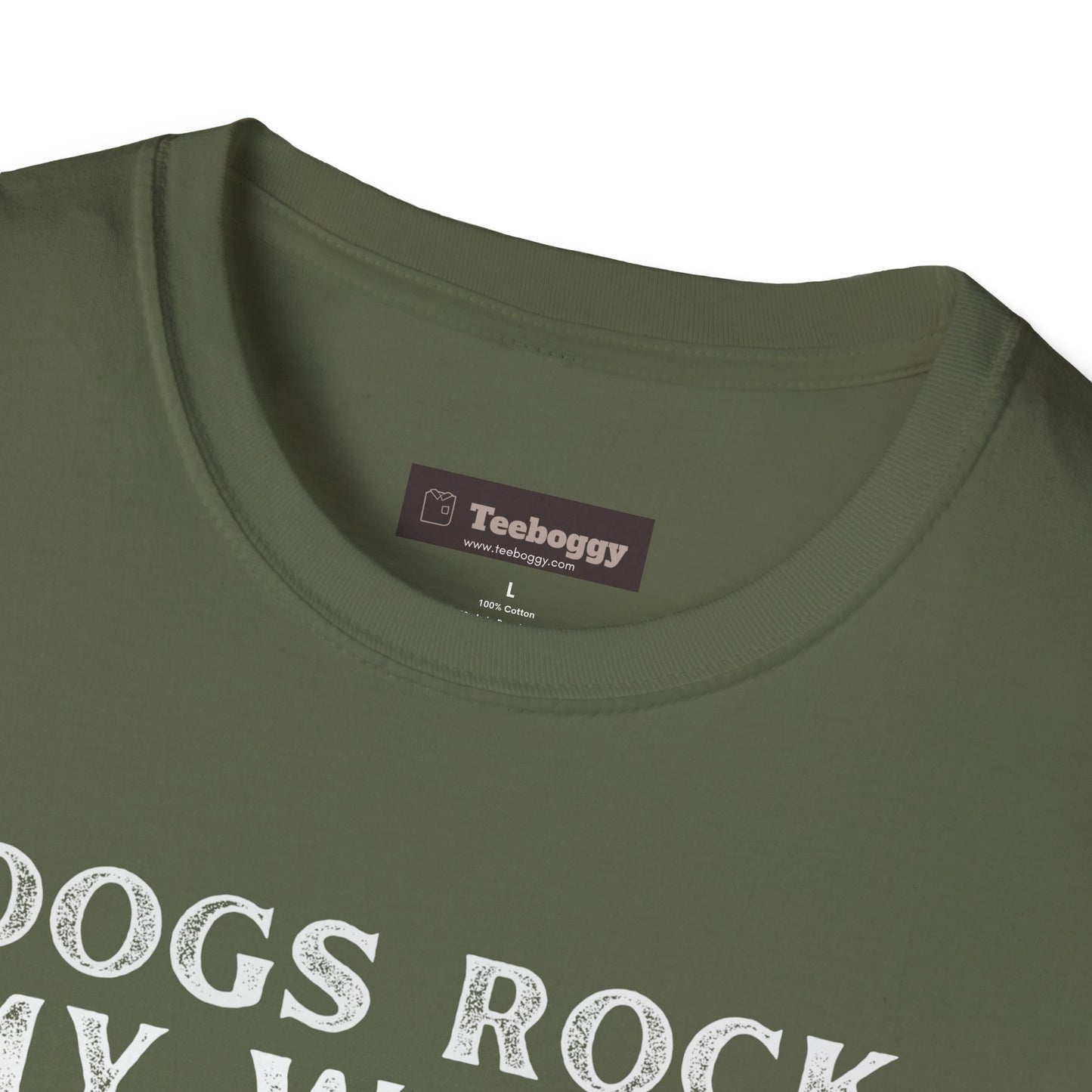 Dogs Rock My World, T-Shirt — Rock & Roll Dog Graphic Tee