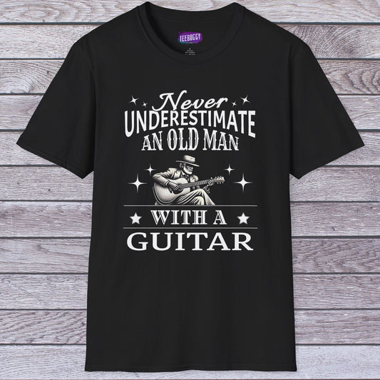 Old Man Guitarist T-Shirt