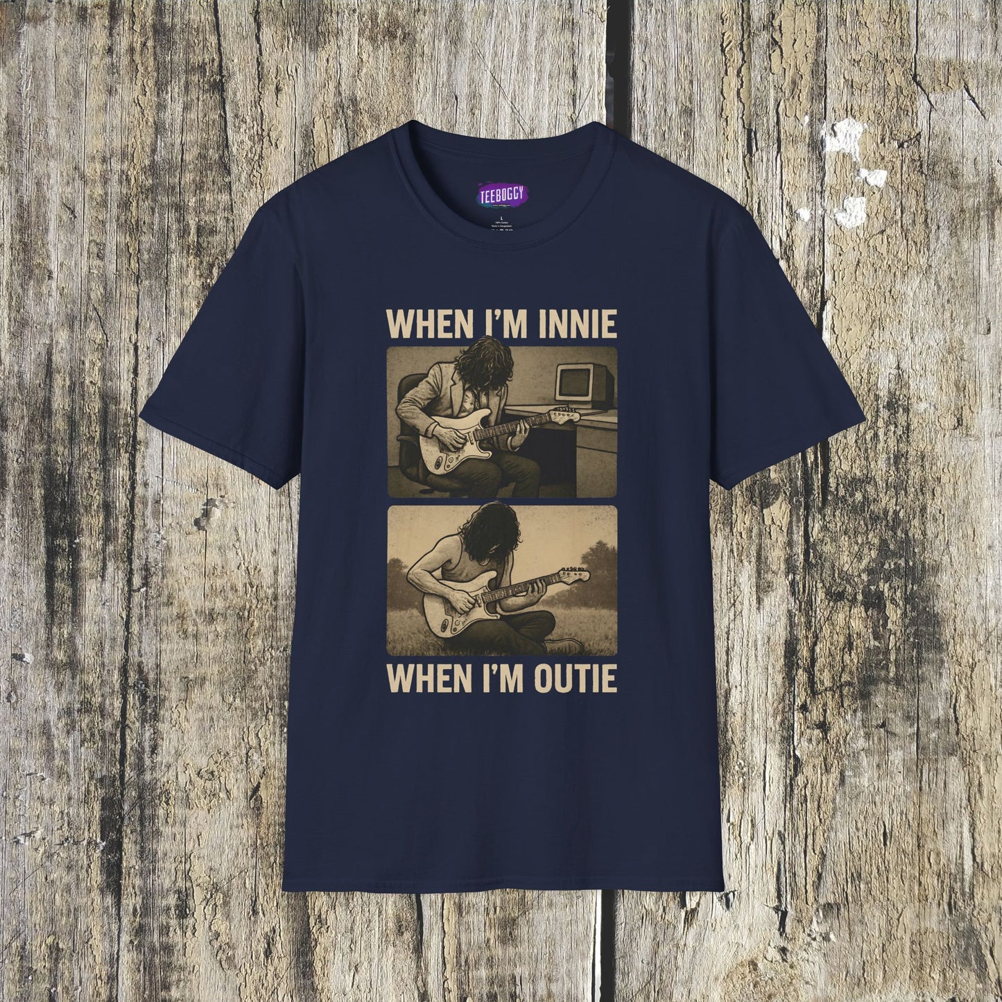 Severance Guitarist, Innie & Outie T-Shirt