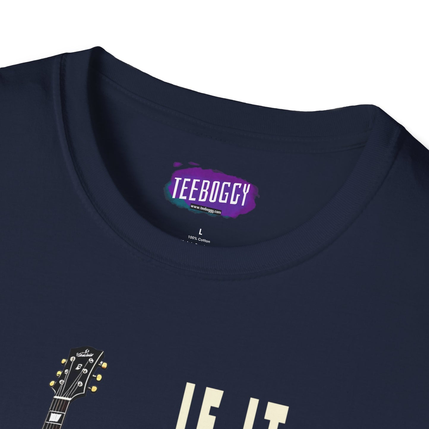 Guitar Amp Image and Slogan Unisex Softstyle T-Shirt