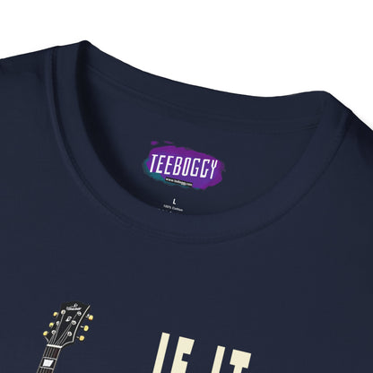 Guitar Amp Image and Slogan Unisex Softstyle T-Shirt