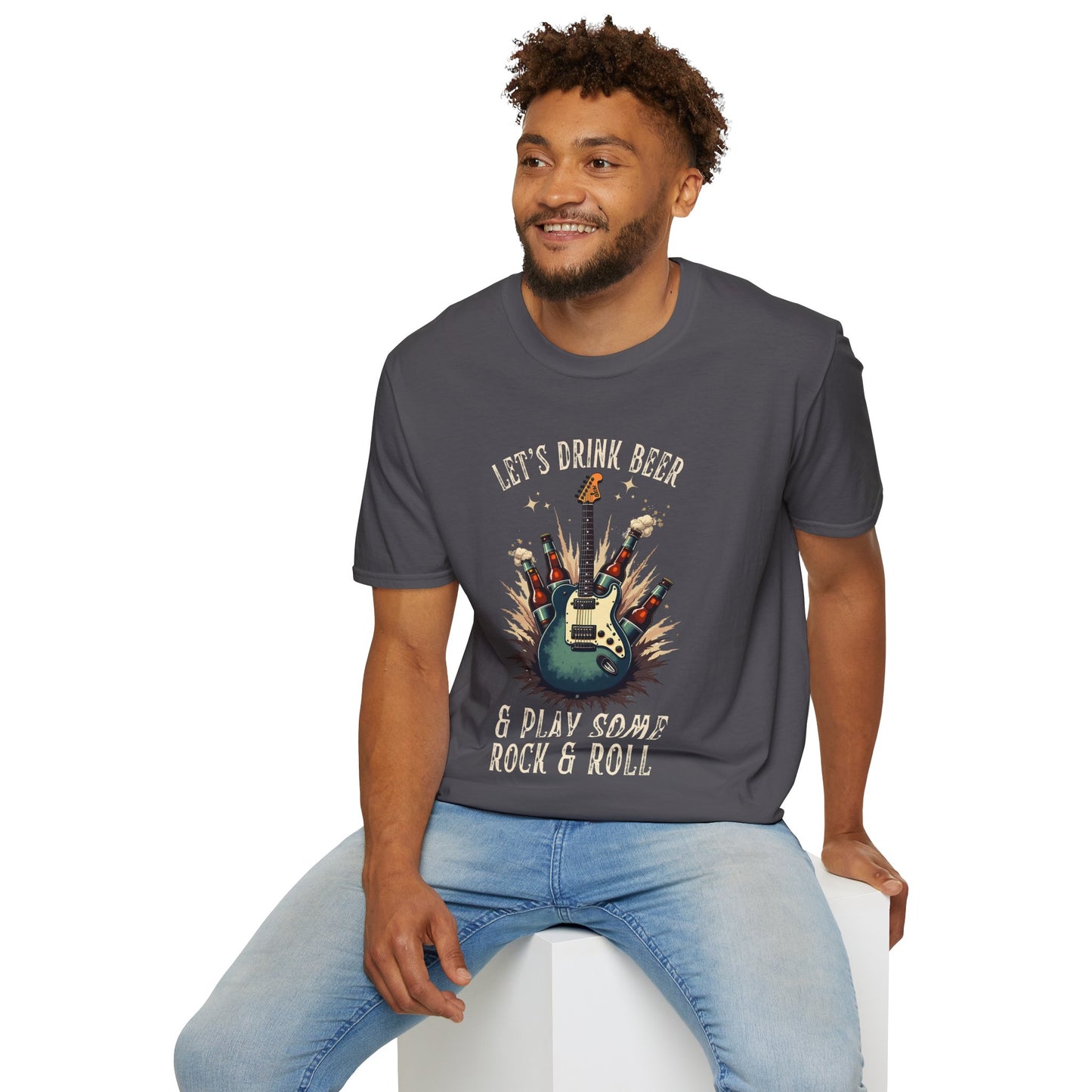 Graphic T-Shirt Let's Drink Some Beer and Play Some Rock & Roll