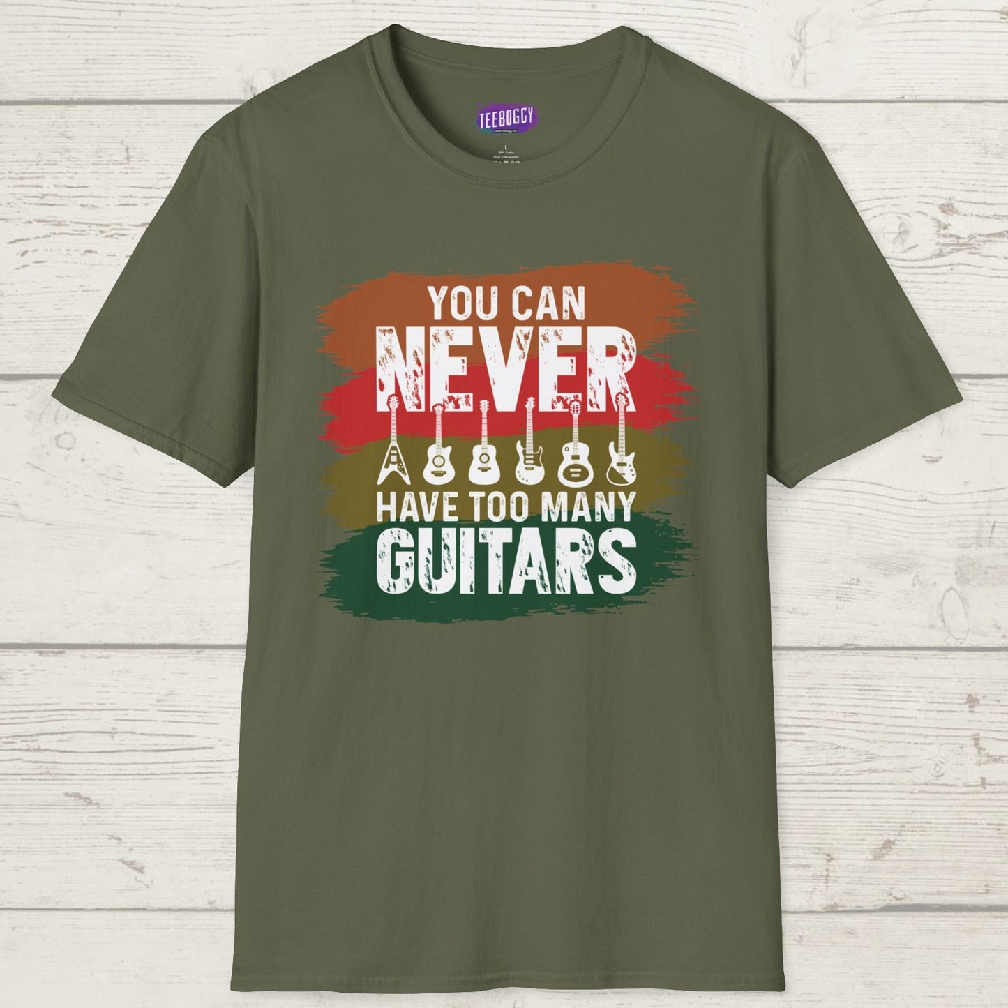 Guitar Statement T-Shirt - Grunge Colorful Slogan