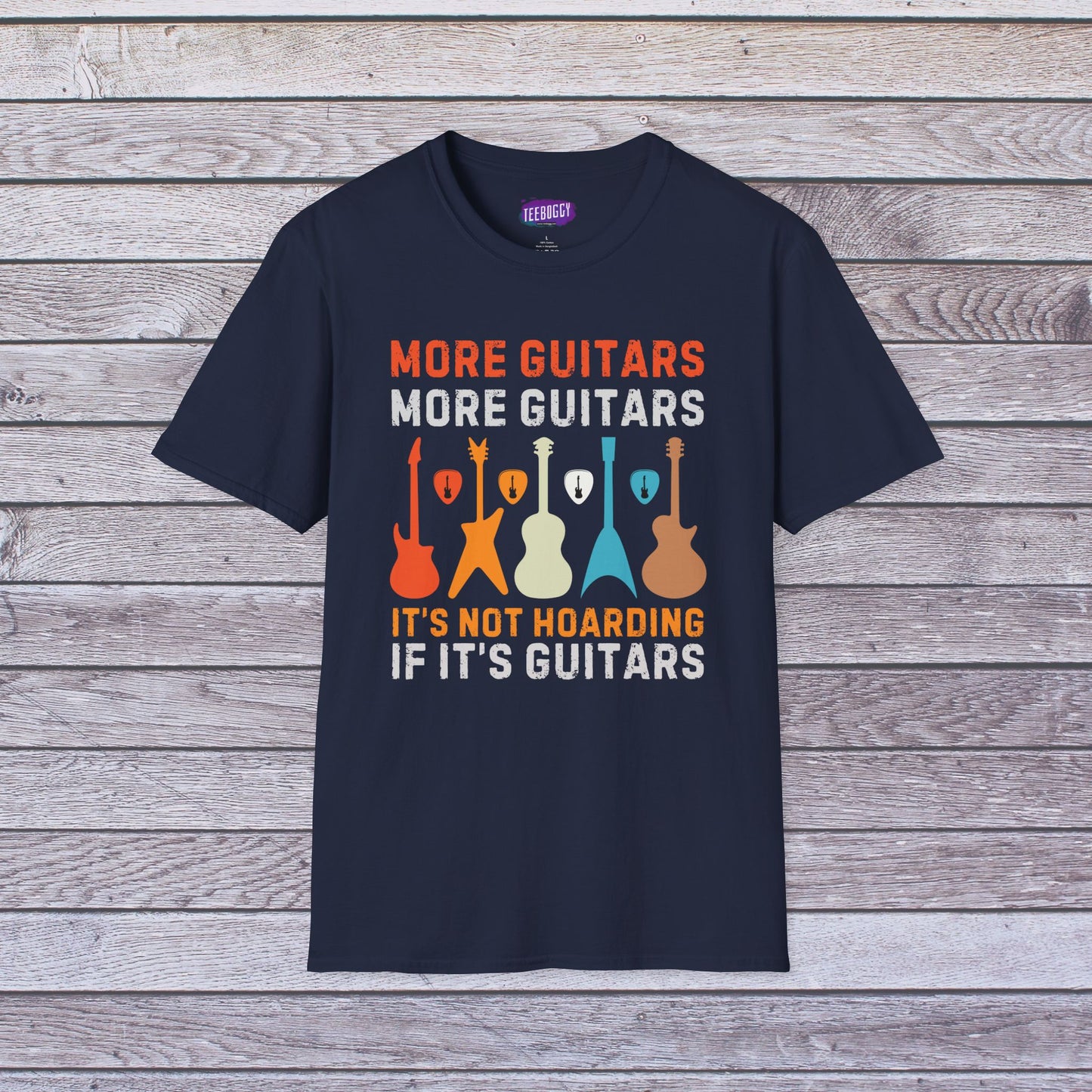 Guitar Quote T-Shirt, More Guitars More Guitars
