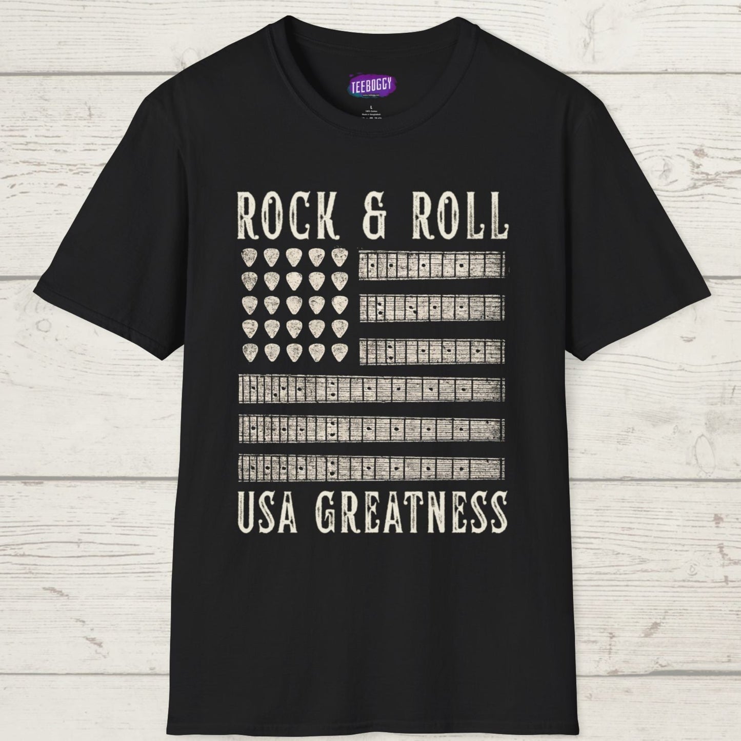 Patriotic Guitar T-Shirt - Rock & Roll, USA Greatness