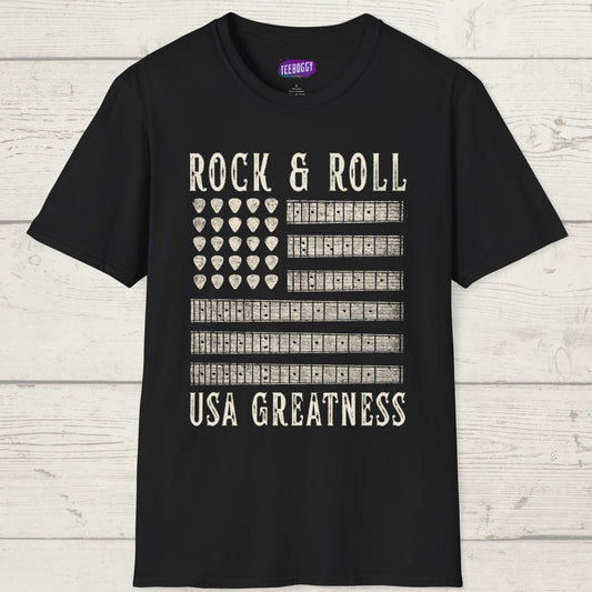 Patriotic Guitar T-Shirt - Rock & Roll, USA Greatness
