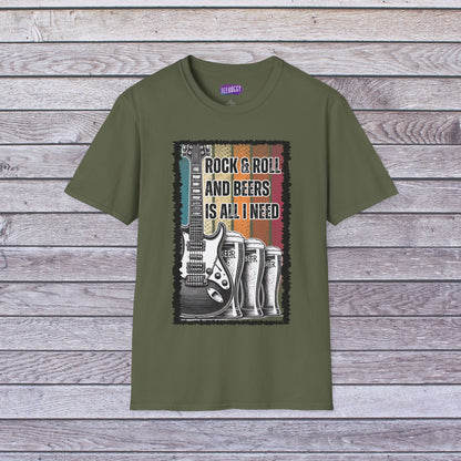 Rock Guitar & Beers Unisex T-Shirt