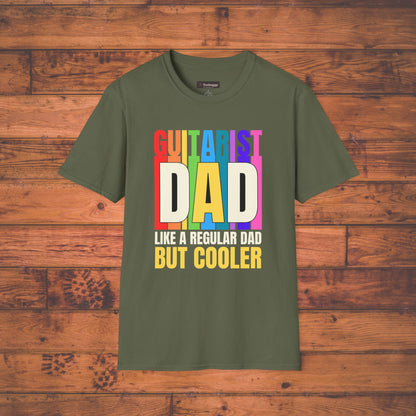 Guitar Dad T-Shirt — "Guitar Dad, Like A Regular Dad But Cooler"