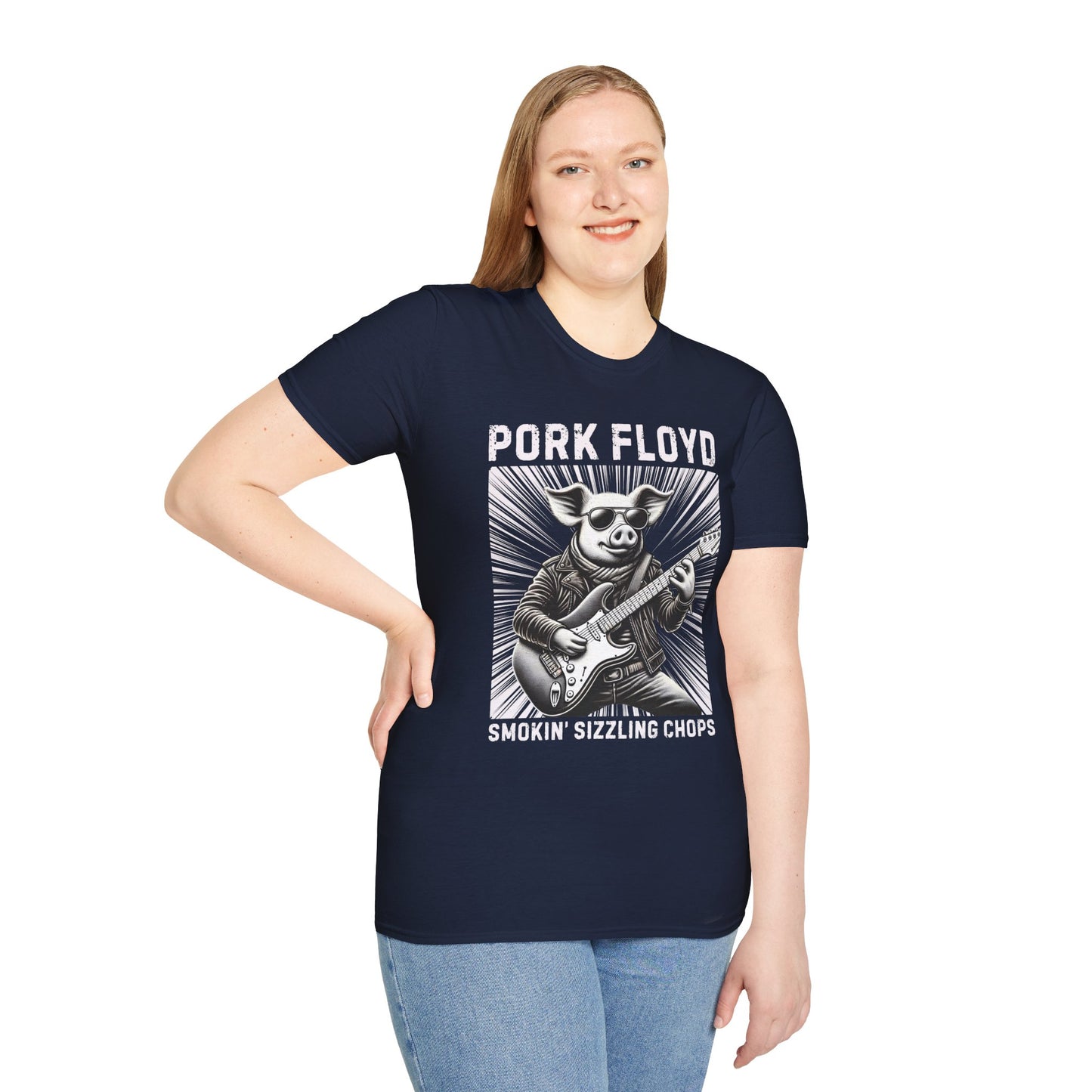 Graphic Tee - Pork Floyd Rock Stratocaster Guitar T-Shirt