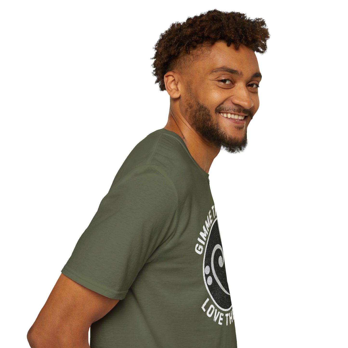 Bass Clef Heart Unisex T-Shirt - Feel the Bass, Love the Groove